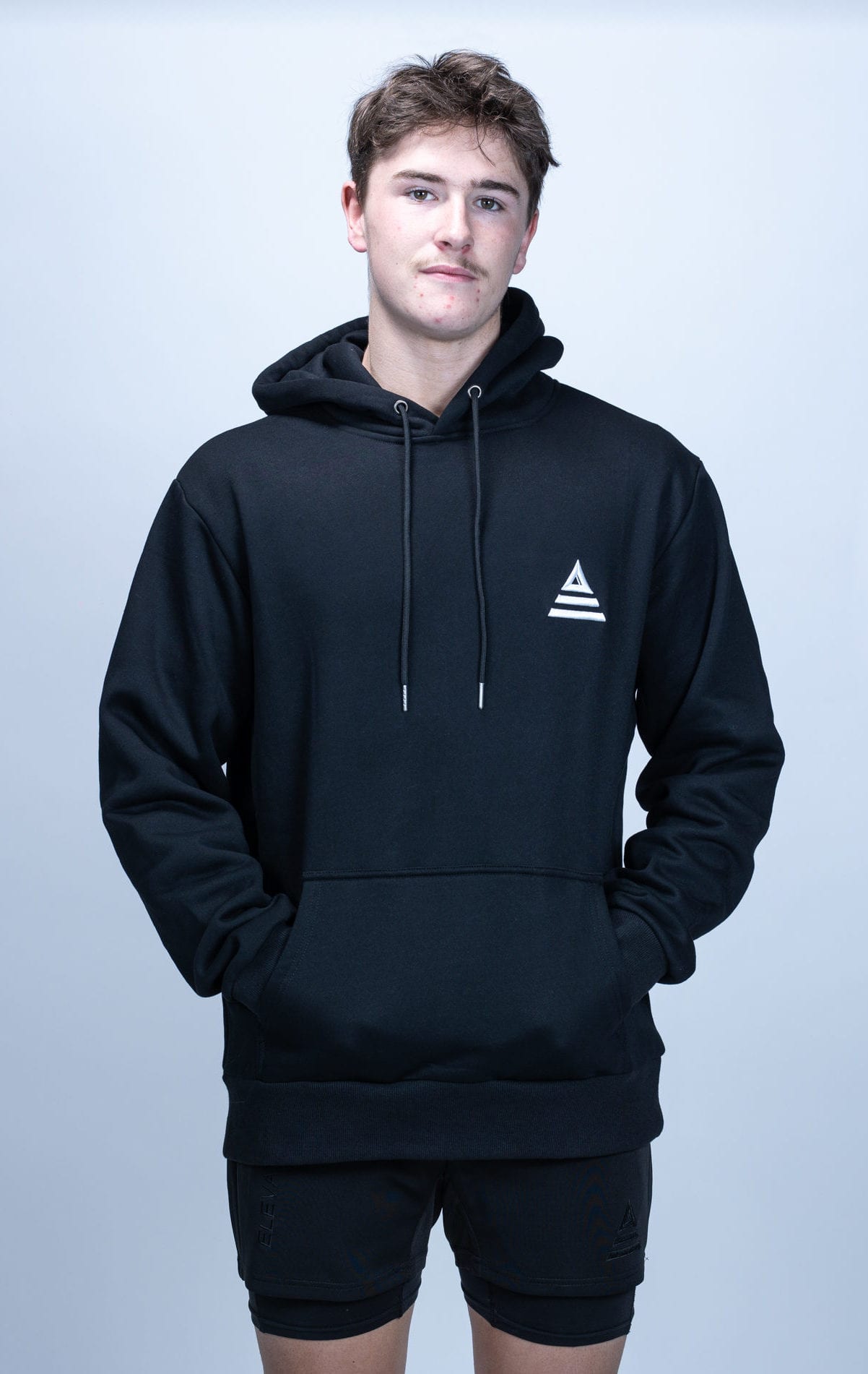 Infinity line - Mens Black Pullover Hoodie EFA design - Image 5