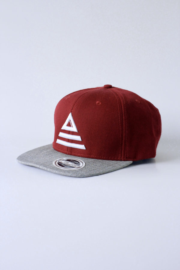 legacy - burgundy/grey SnapBack base ball cap [CLEARANCE]