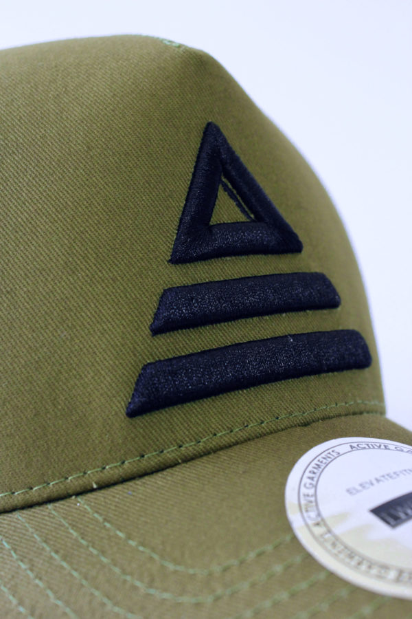 infinity line - khaki green SnapBack base ball cap - Image 4